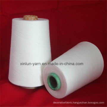 Raw White Polyester Spun Yarn for Knitting and Weaving